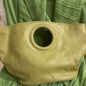 BCBG LIME GREEN LEATHER BAG